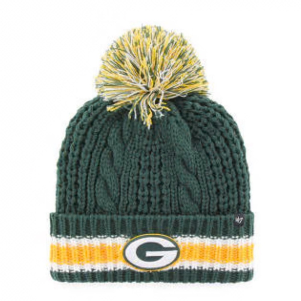 Stunning!! Green Bay Packers - Dark Green Sorority Cuff Knit, 47 Brand